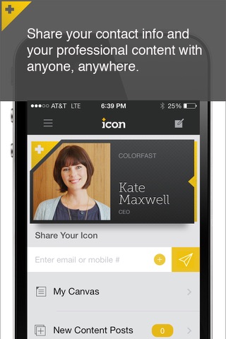 Icon - Your Social Powered Business Card and Content Canvas screenshot 2