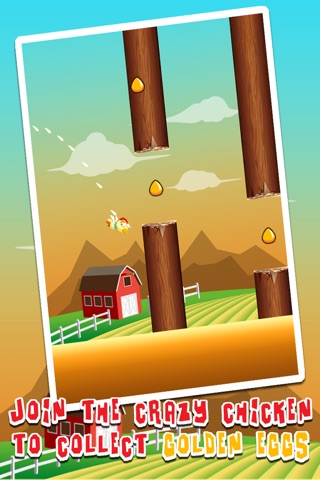 Crazy Chicken Flying - Flappy Flap Bird Free Games screenshot 2