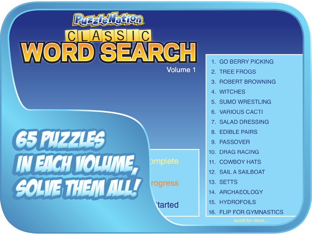 Penny Dell Classic Word Search screenshot 2