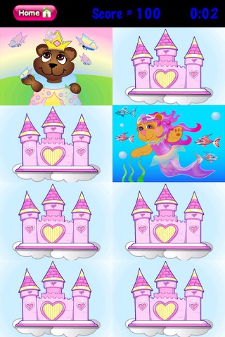 Princess Bear Memory Match screenshot 2