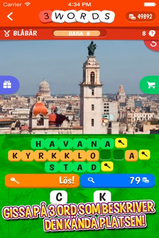 3 Words: Geography  – see a pic of a famous place, guess the three hidden words screenshot 2
