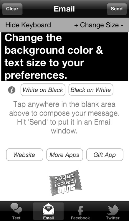 Large Print Message Composer