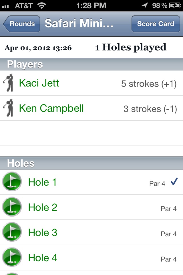 Golf Scorecard Free screenshot 3