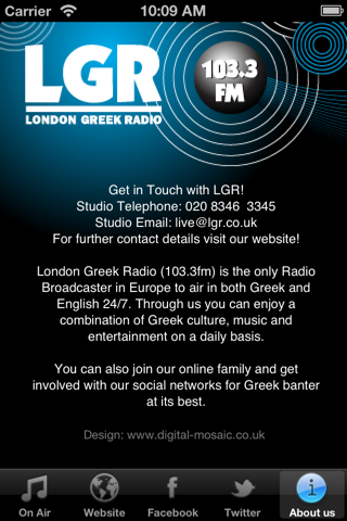 LGR 103.3 FM - LONDON GREEK RADIO screenshot 2