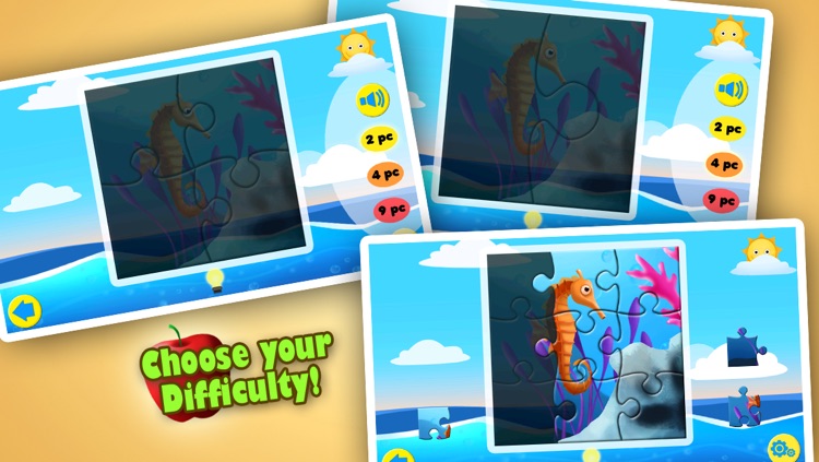 Ocean Jigsaw Puzzle 123 - Word Learning Puzzle Game for Kids