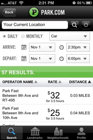Park.com screenshot 3