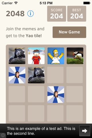 Meme 2048 - change your tiles to your liking now! screenshot 2