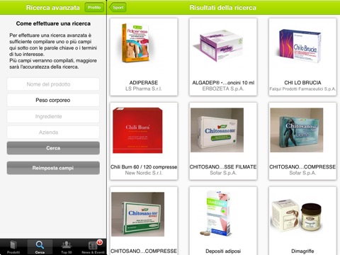 Prontuario degli Integratori per iPad screenshot 3