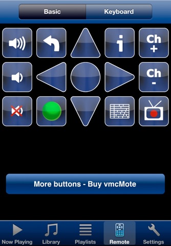 vmcMote Lite - Remote Control your Windows Media Center Utilities