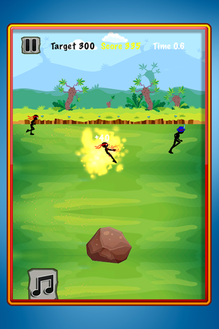 A Stick-man Under Firing Attack: Throw-ing Rocks and Launch-ing Missiles Adventure FREE Game for Kid-s, Teen-s and Adult-s screenshot 3