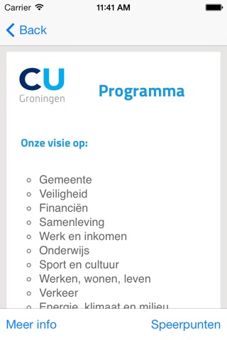 ChristenUnie Groningen screenshot 2