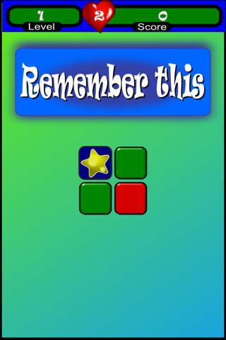 Brain Game 5 (Color Remember Trainer) screenshot 2