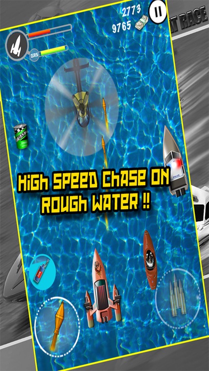 A Police Chase Nitro Speed Boat Race Free HD screenshot-3