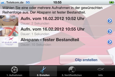 Kirchenvorstandswahl 2012 ClipMaker screenshot 2