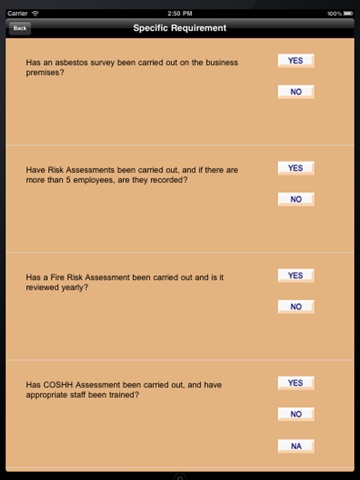 UK H&S Quick Self Assessment screenshot 3