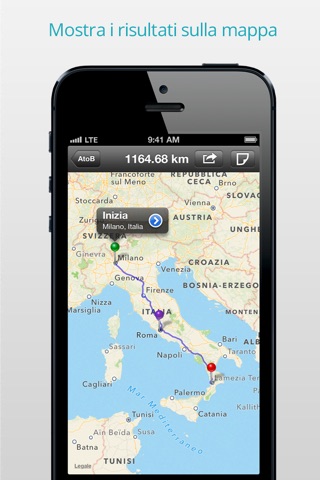 AtoB Distance Calculator PRO - easy and fast air or car route measurement from A to B for travel and more screenshot 3