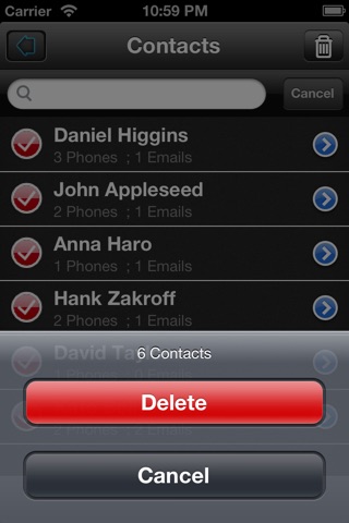 Multiple Contacts Delete and Easy BackUp App Lite screenshot 4