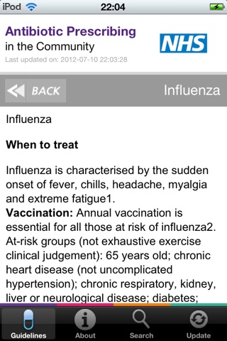 NHS Antibiotic Prescribing Guidelines SHIP screenshot 3