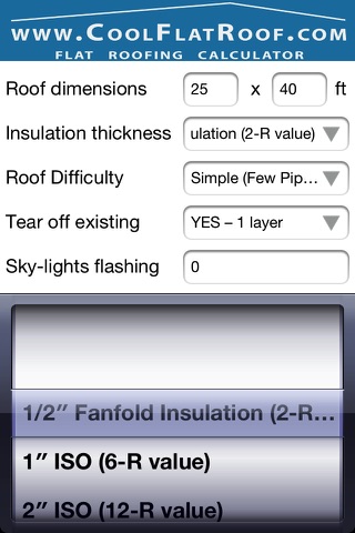 Flat Roof Calculator - CoolFlatRoof.com screenshot 2
