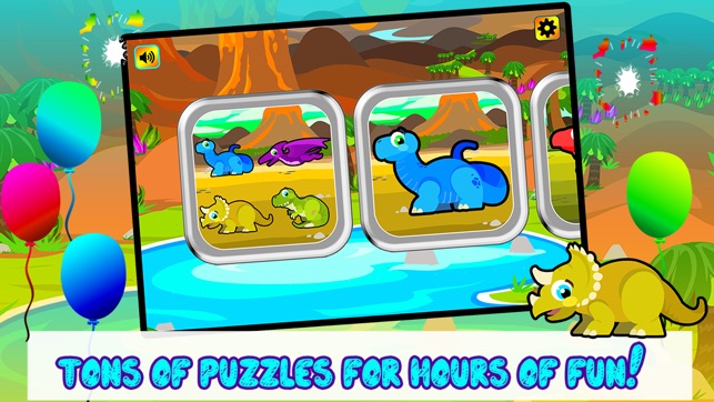 Dino Puzzles for Kids (Toddler Age Dinosaur Learning Games F(圖1)-速報App