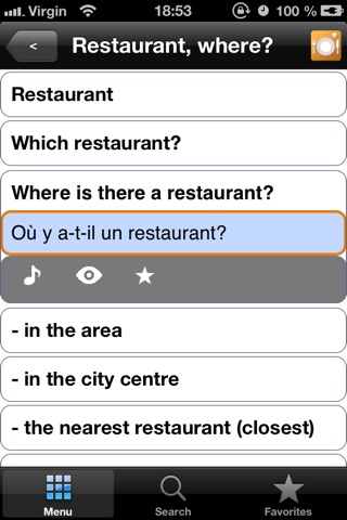 Speak in the city - French. Audio Phrasebook + Dictionary screenshot 4