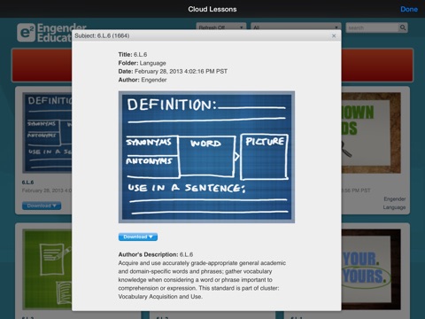 English Sixth Grade - Common Core Curriculum Builder and Lesson Designer for Teachers and Parents screenshot 3