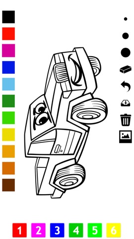 塗り絵の本 子供のための車：レーシングカー、バス、トラクター、トラックなどのような多くの写真とともに。絵を描画する方法：学習するゲームのおすすめ画像3