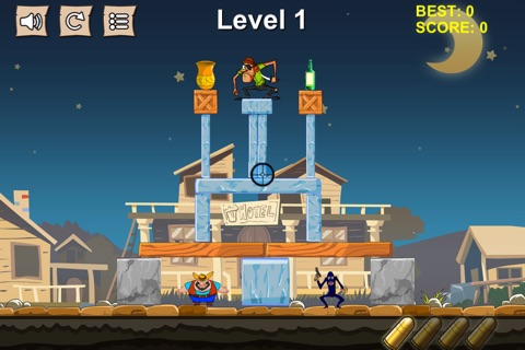 Cowboy Pixel Tower Free - Knock Them Off And Crush The Structure! screenshot 2