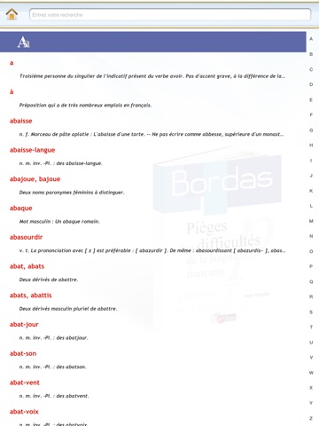 BORDAS Pièges, le dictionnaire des Pièges et Difficultés de la langue française HD screenshot 2