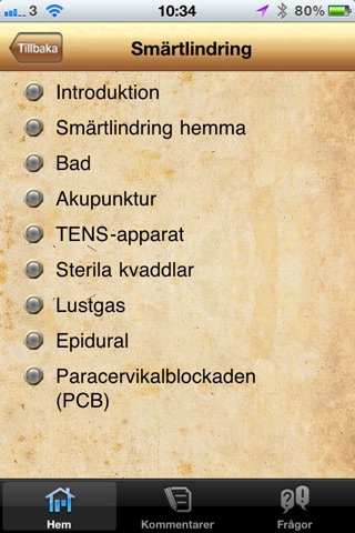 Förlossnings App screenshot 2