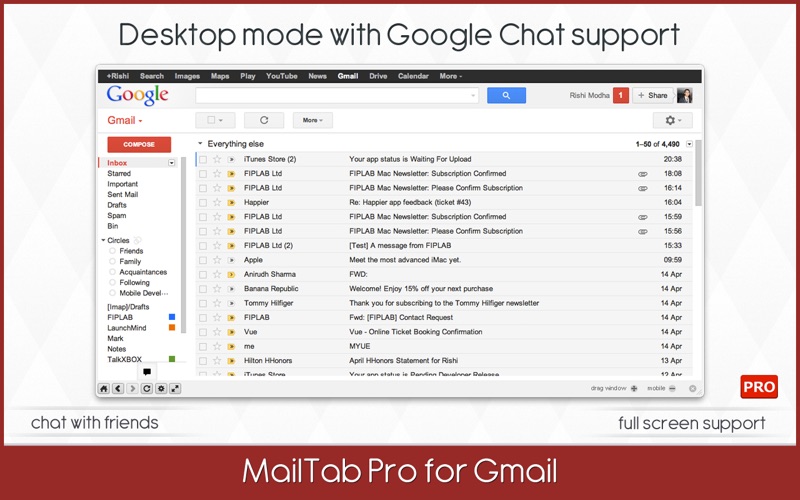 MailTab Pro for Gmail Screenshot