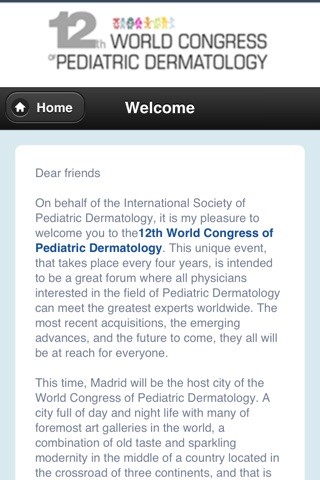 12th World Congress of Pediatric Dermatology WCPD 2013 screenshot 3