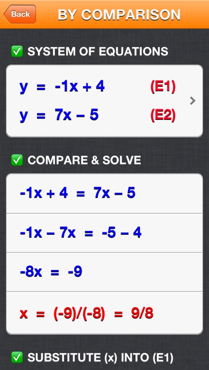 Solving a system of 2 equations in 2 unknowns