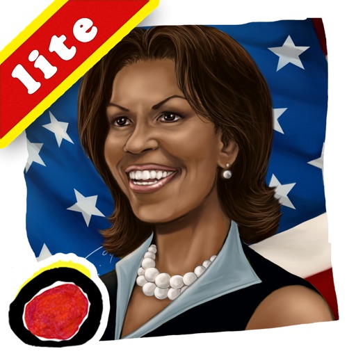 Female Force: Michelle Obama by Blue Water Comics and Auryn Apps. (iPad Lite Version) icon