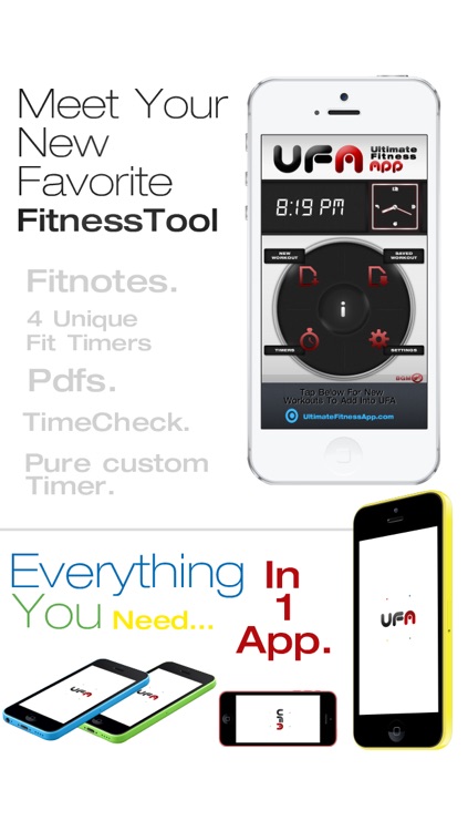 UFA - Ultimate Combo Fitness Tools App [4 Timers / Customizable Timer /Notepad & Workout Tracker, PDF Challenge Workout Reader]