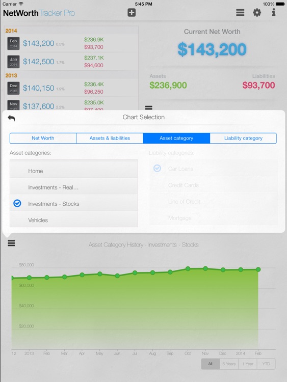 Net Worth Tracker Pro - with Asset and Liability Categories screenshot-3