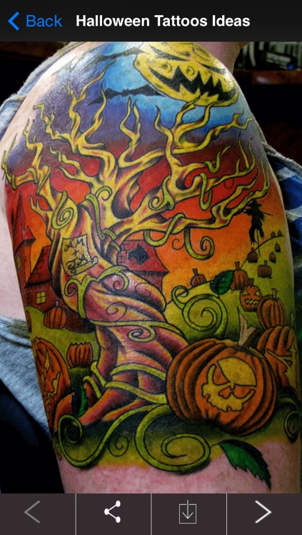 Tattoo uploaded by Roxanne Fontaine  megandreamtattooo would love to have  an halloween tattoo almost like this one but on my right cab I want a  graveyard with a creepy victorian house