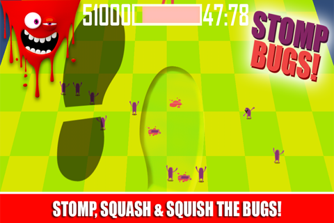 Stomp Bugs! - Squish & Squash the Ant Things With Your Feet Smasher, Don't Step on the White Nails Block screenshot 3