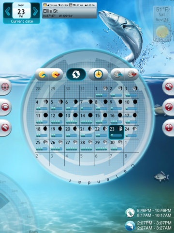 Скриншот из Fishing Deluxe Plus -- Best Fishing Times Calendar