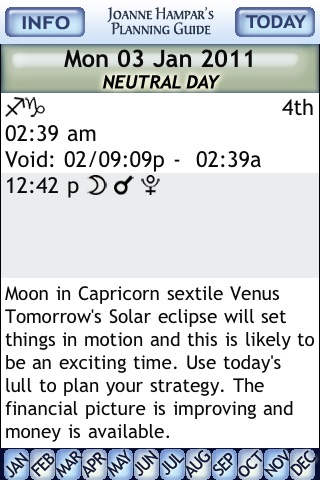 2011 Electional Astrology Planning Guide by Joanne Hampar screenshot 2