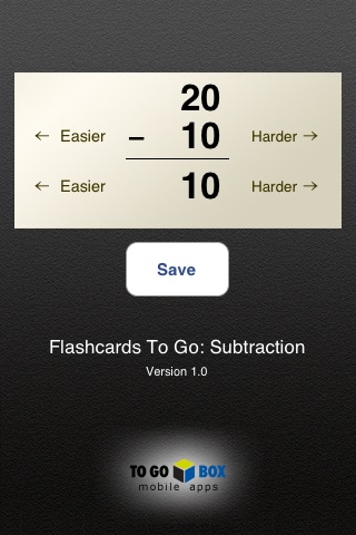 Subtraction Flashcards To Go screenshot 3