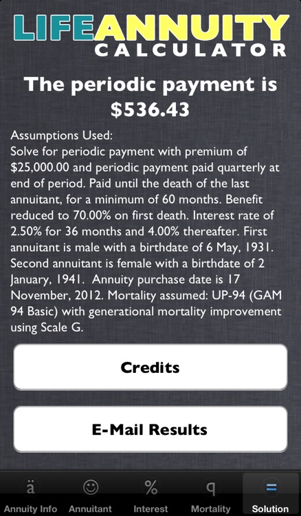 Life Annuity Calculator screenshot-4