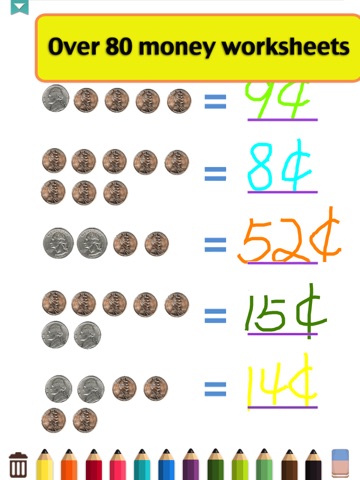 Kids Math-Money Worksheets screenshot 2