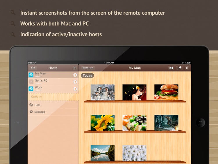 Screenshoter HD - capture screen of the remote Mac and PC