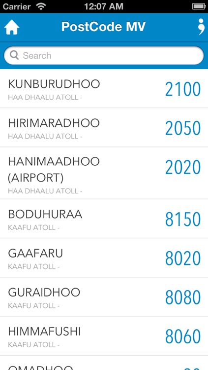 Postcodes Maldives by Semicolon Maldives