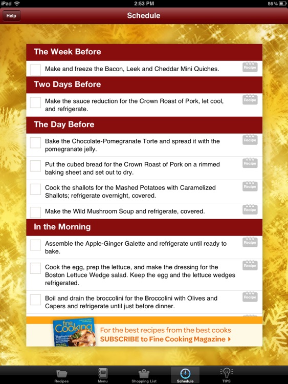 Christmas Menu Maker from Fine Cooking screenshot-4