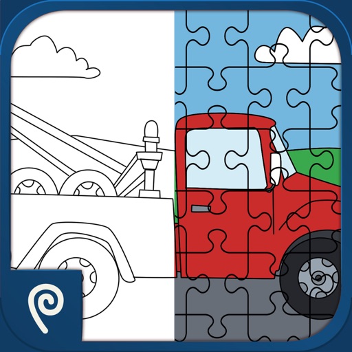 Color It Puzzle It: Trucks Lite