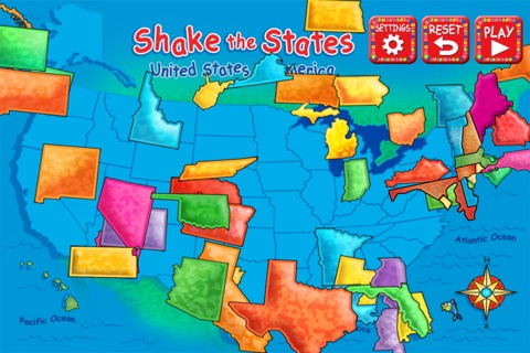 Shake the States for iPhone - Fun Games for Kids Series screenshot 2