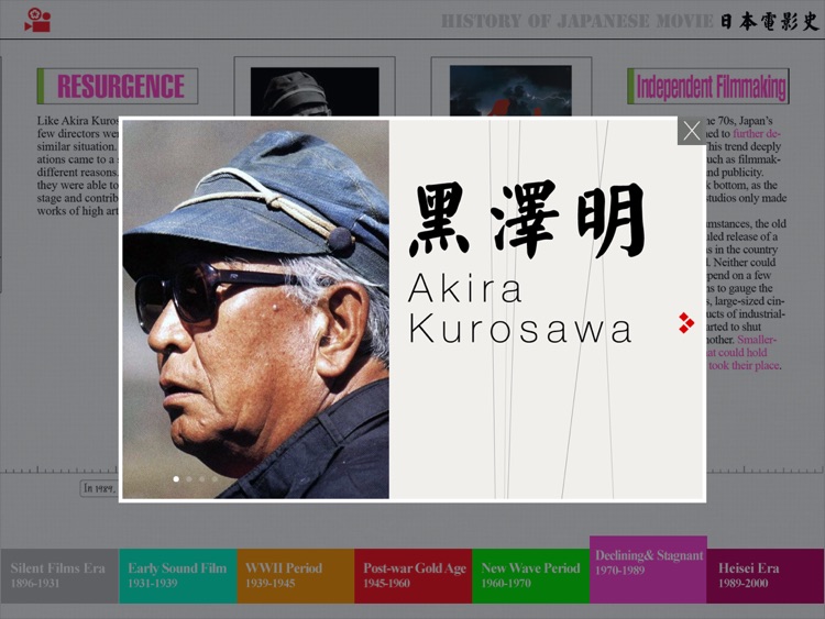 A History of Japanese Cinema -An Interactive Timeline