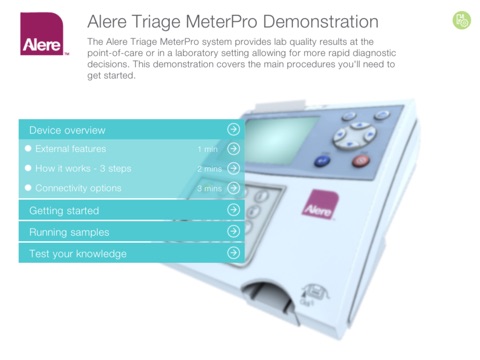 Alere Triage® MeterPro Demonstration screenshot 2